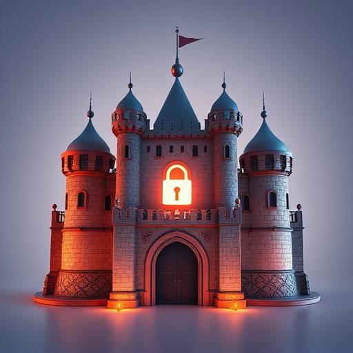 Symbol eines Schlosses, das Datenschutz und Sicherheit symbolisiert